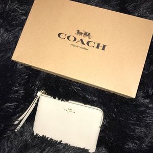 White/Gold Coach Wallet